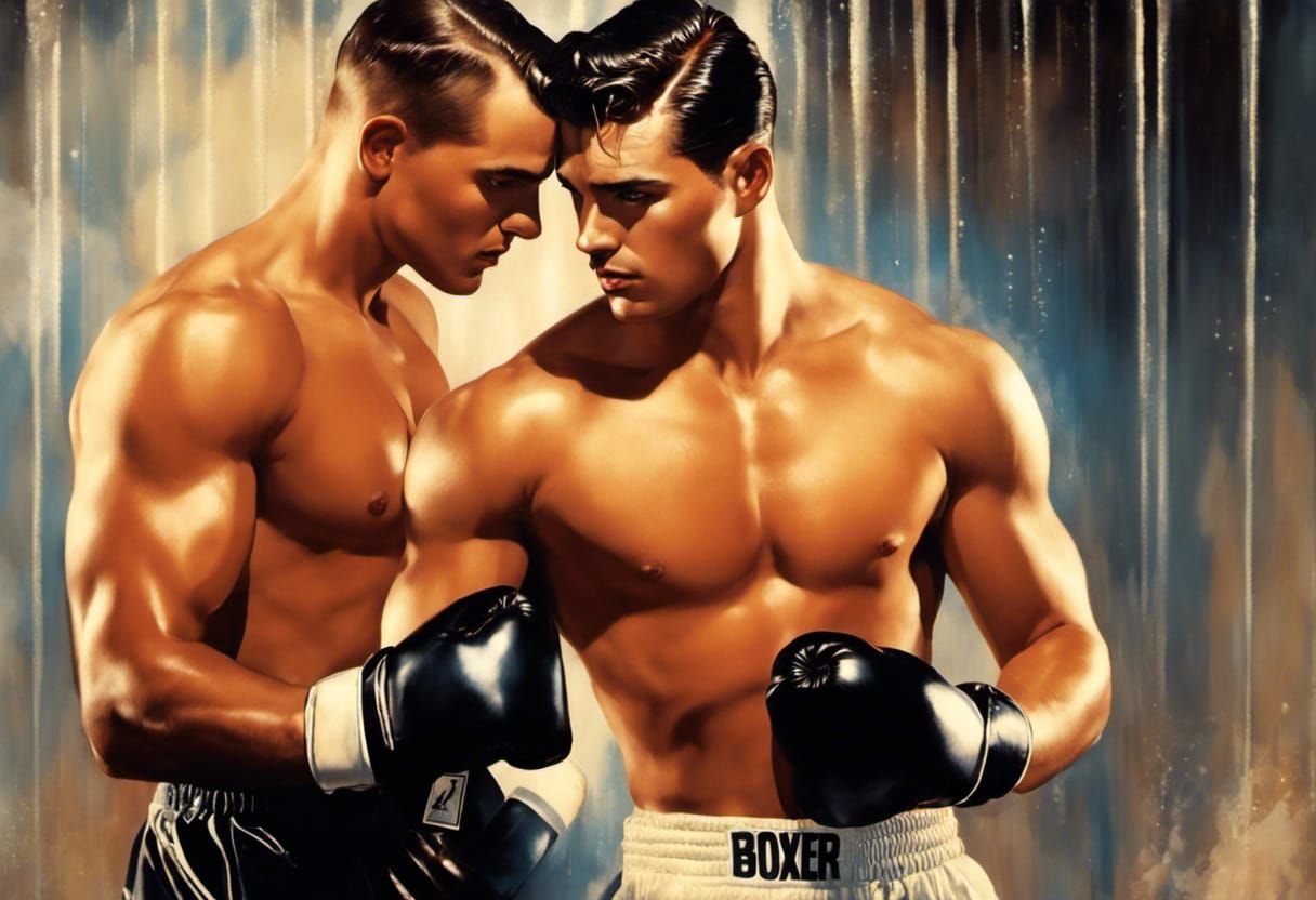 Boxers in Shower: Detailed Matte Painting