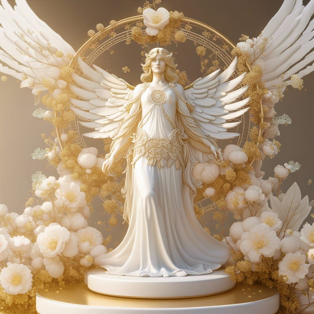 Floating Gold Angel Statue in Dreamcatcher