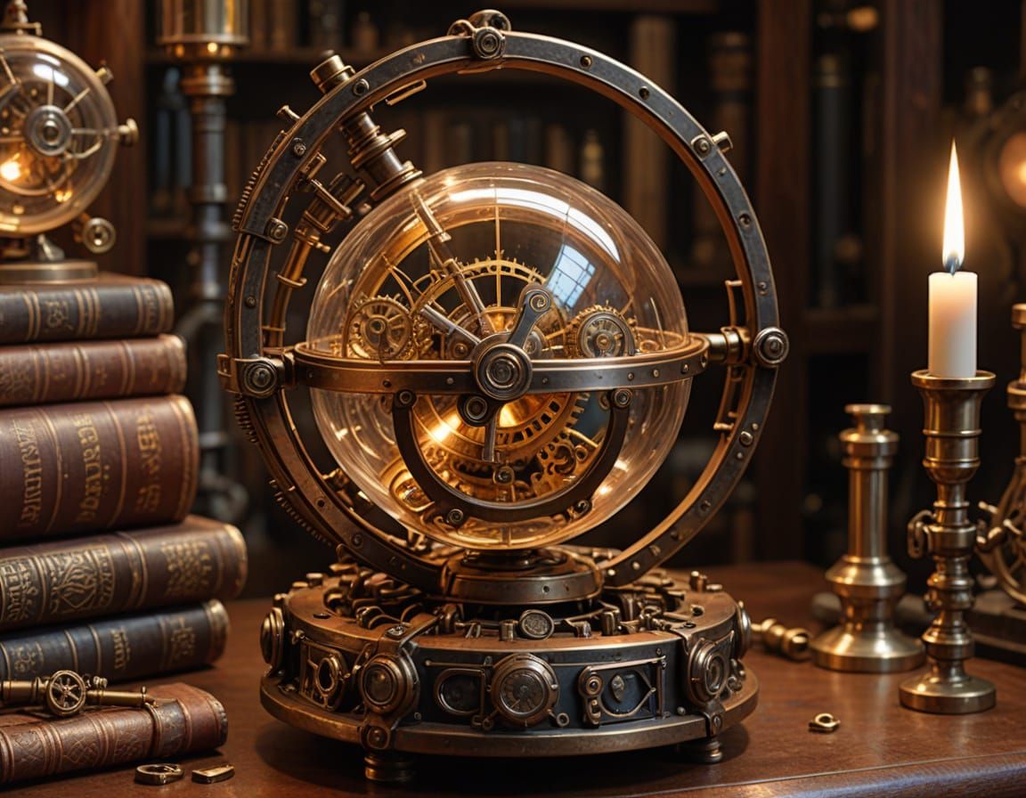 Steampunk Alchemy in Golden Light