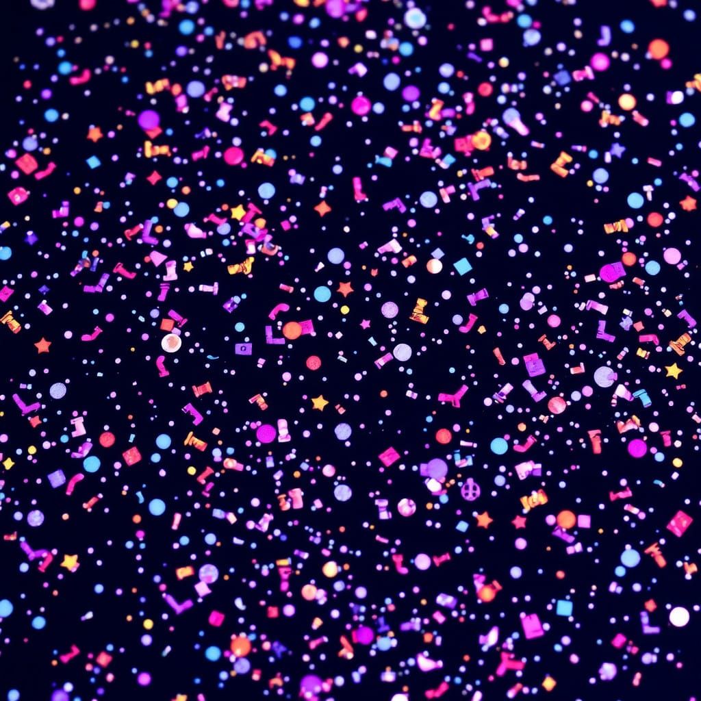 Celestial Confetti Explosion in Space