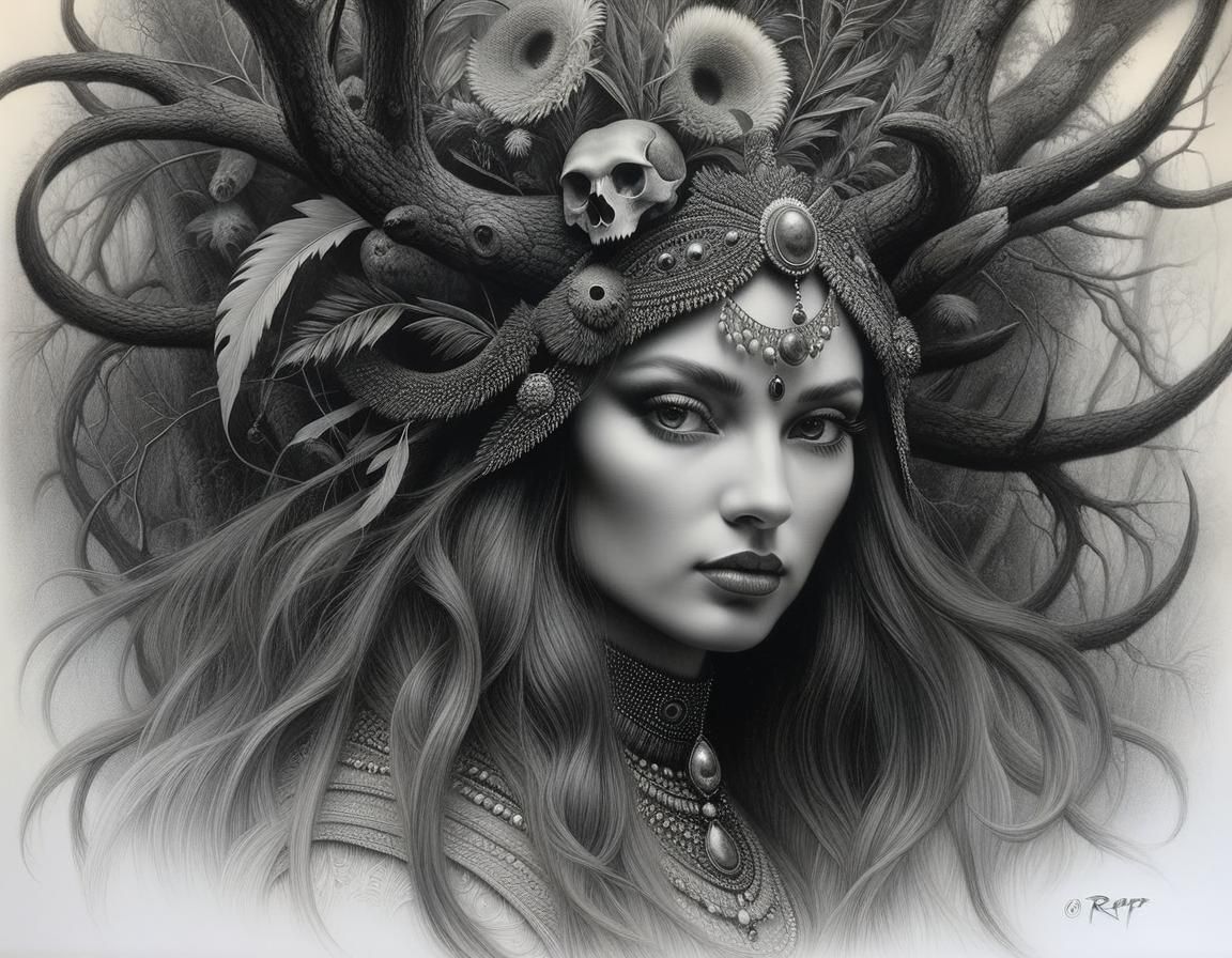 Nature Girl Portrait in Australian Tonalism Style