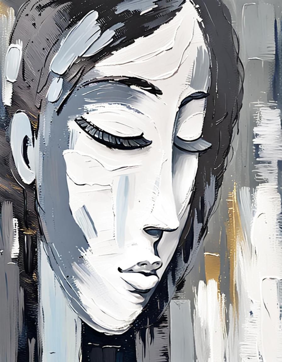 Vibrant Pop-Expressionism Portrait in Oil