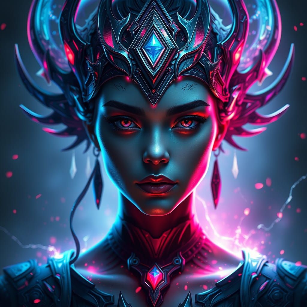 Goddess of Cosmic Darkness in Triadic Colors