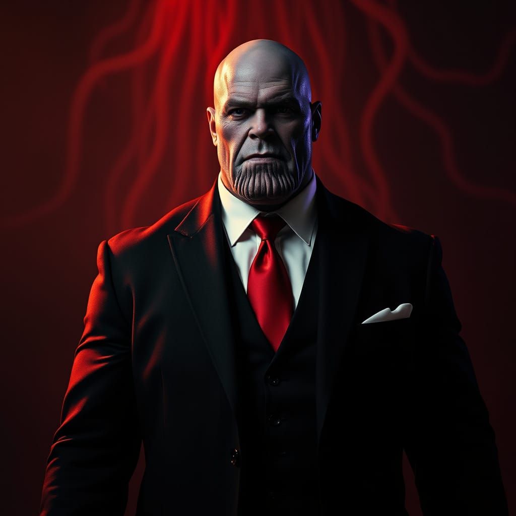 Epic Thanos Portrait in Dark, Moody Style