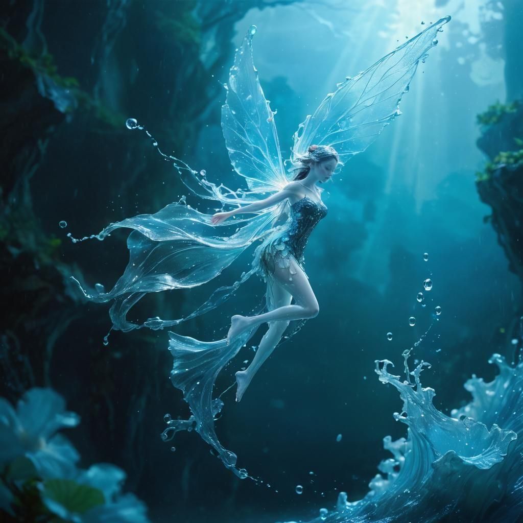 Ethereal Water Fairy in Dreamlike Style
