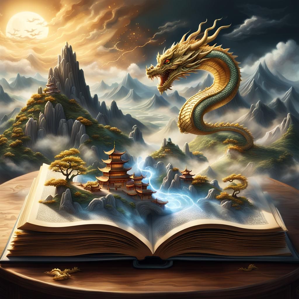 Whimsical Chinese Fantasy World Unveiled from Ancient Book