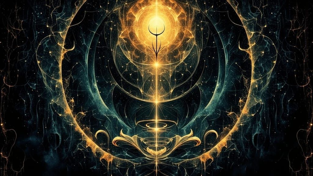 Kabbalistic Tree of Life Mystical Illustration