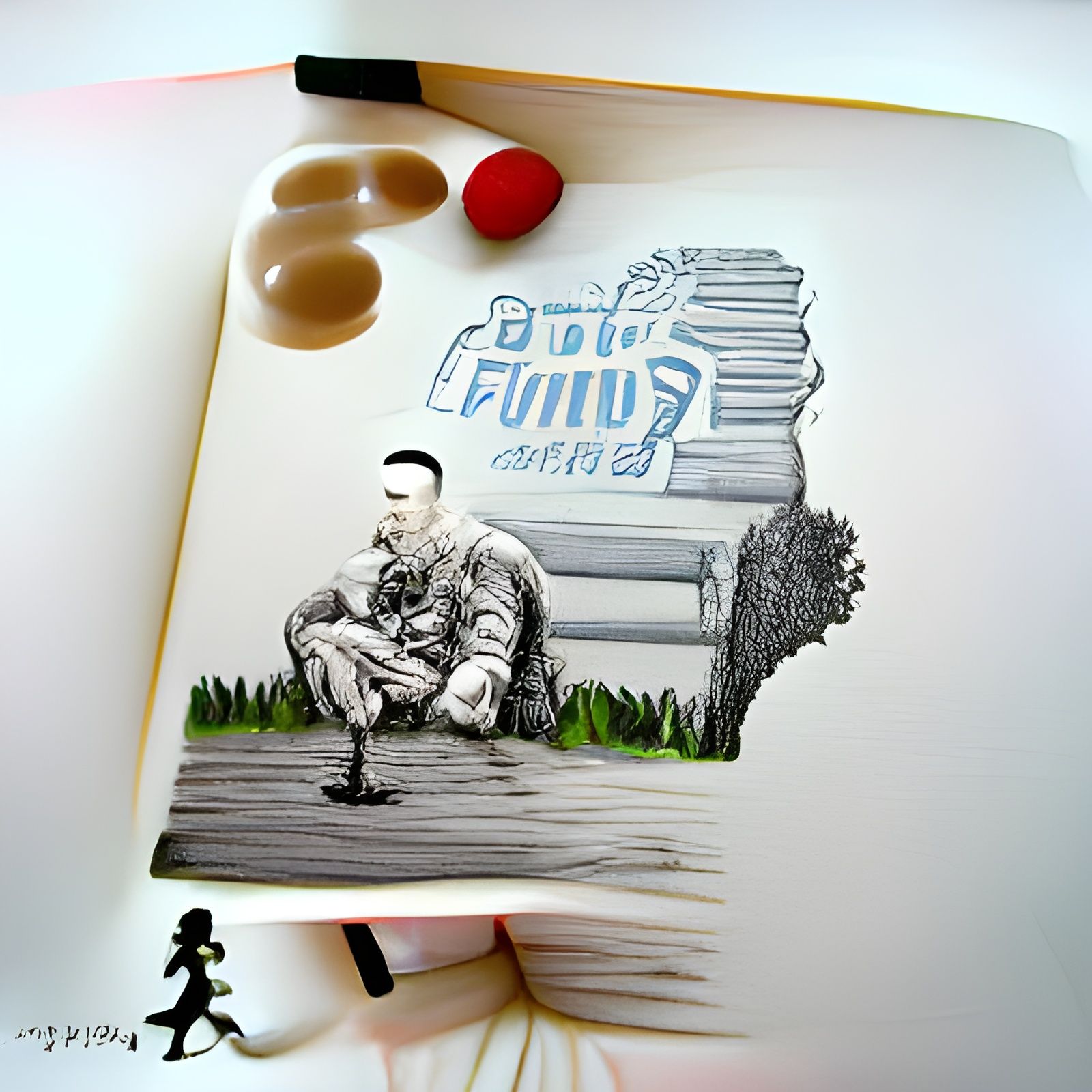 Forrest Gump Storybook Illustration in Ink