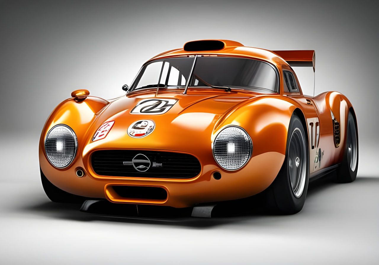 Italian Racing Car at Le Mans: Hyperdetailed Concept Art