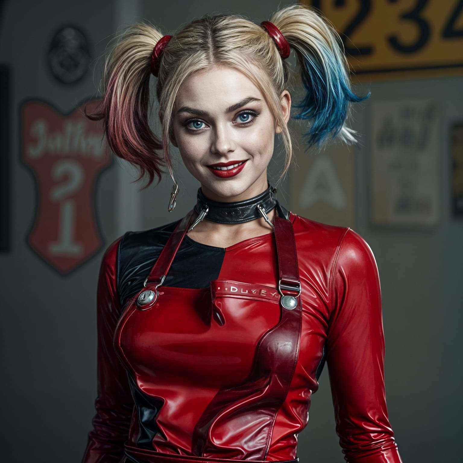 Hyperrealistic Harley Quinn Portrait