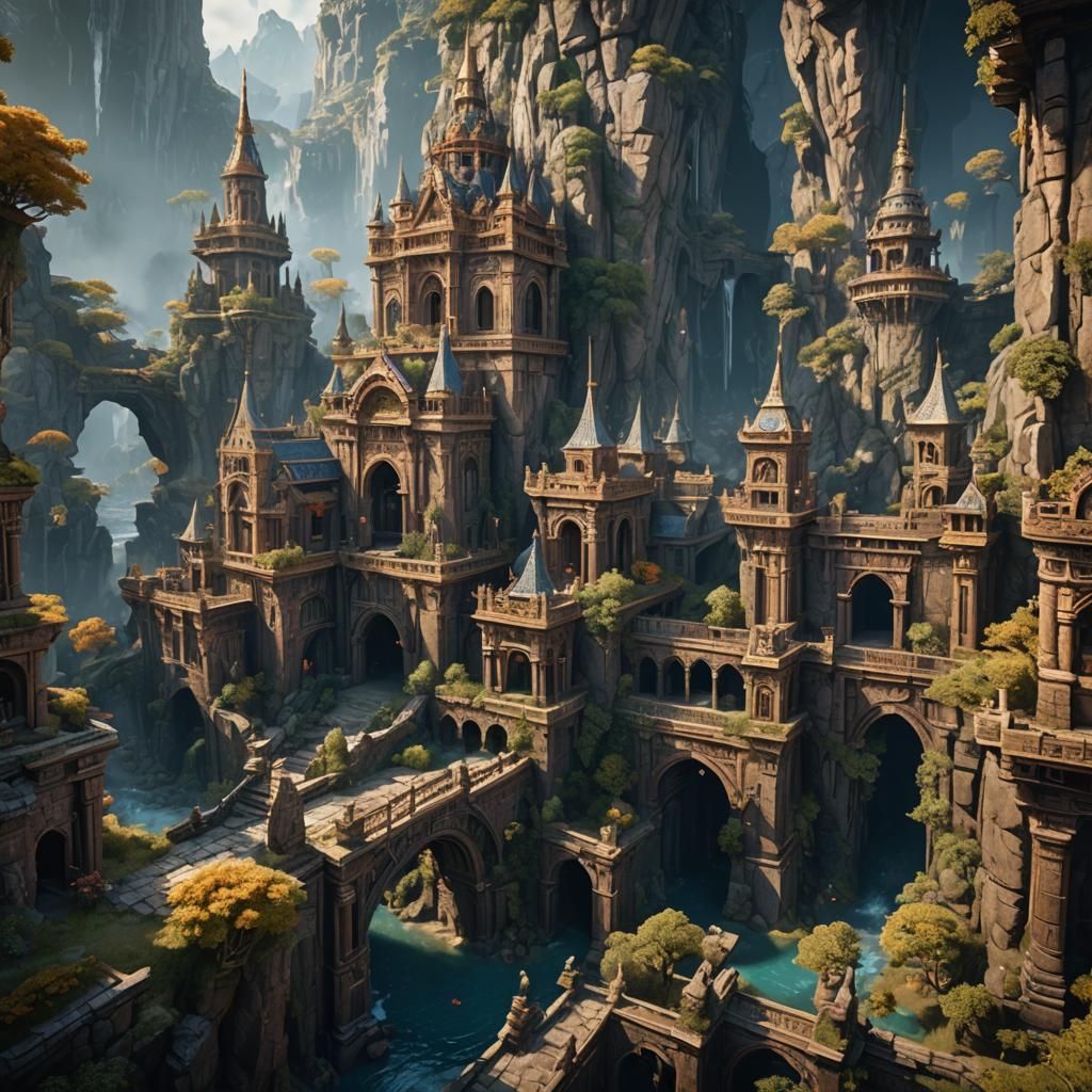 Fantastical Ancient City Concept Art