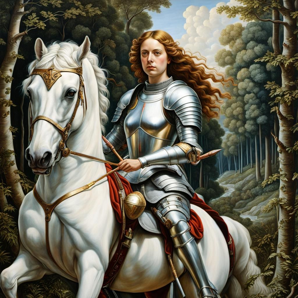 Joan of Arc Riding Through the Woods