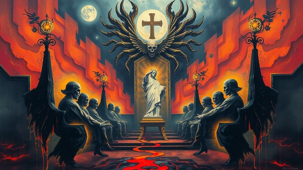 Surreal Dystopian Thrones: Abstract Automatism in Oil