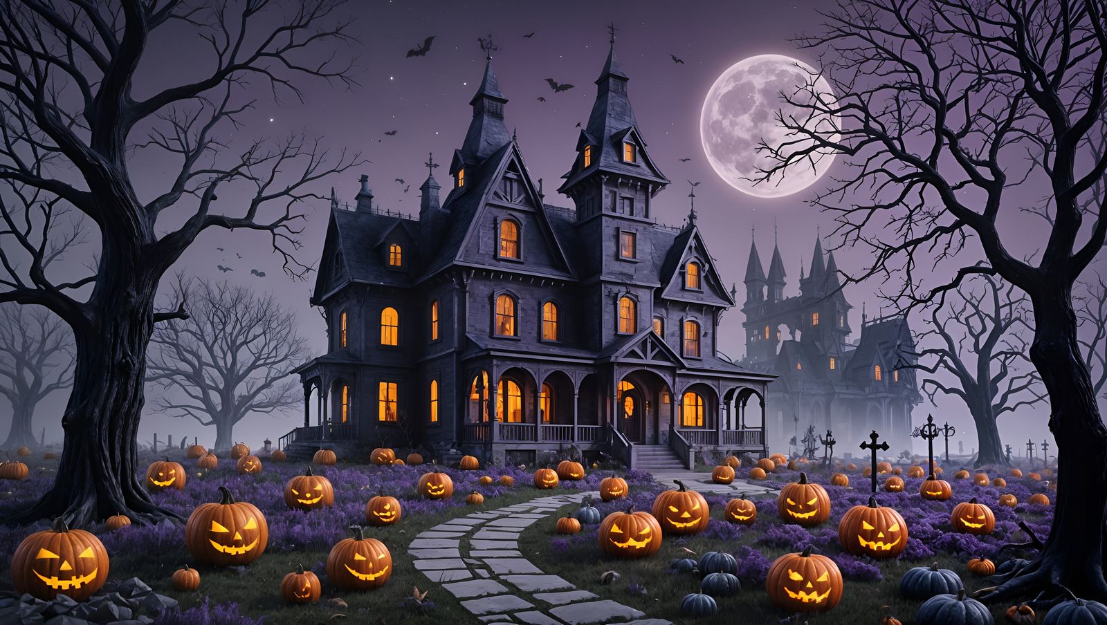 Cute Retro Spooky Halloween in 3D