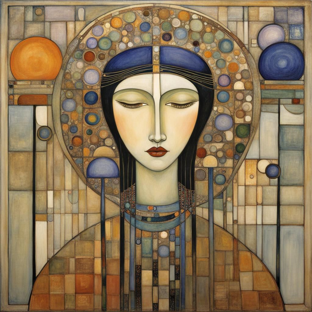 Glasgow Style Decorative Floral Composition