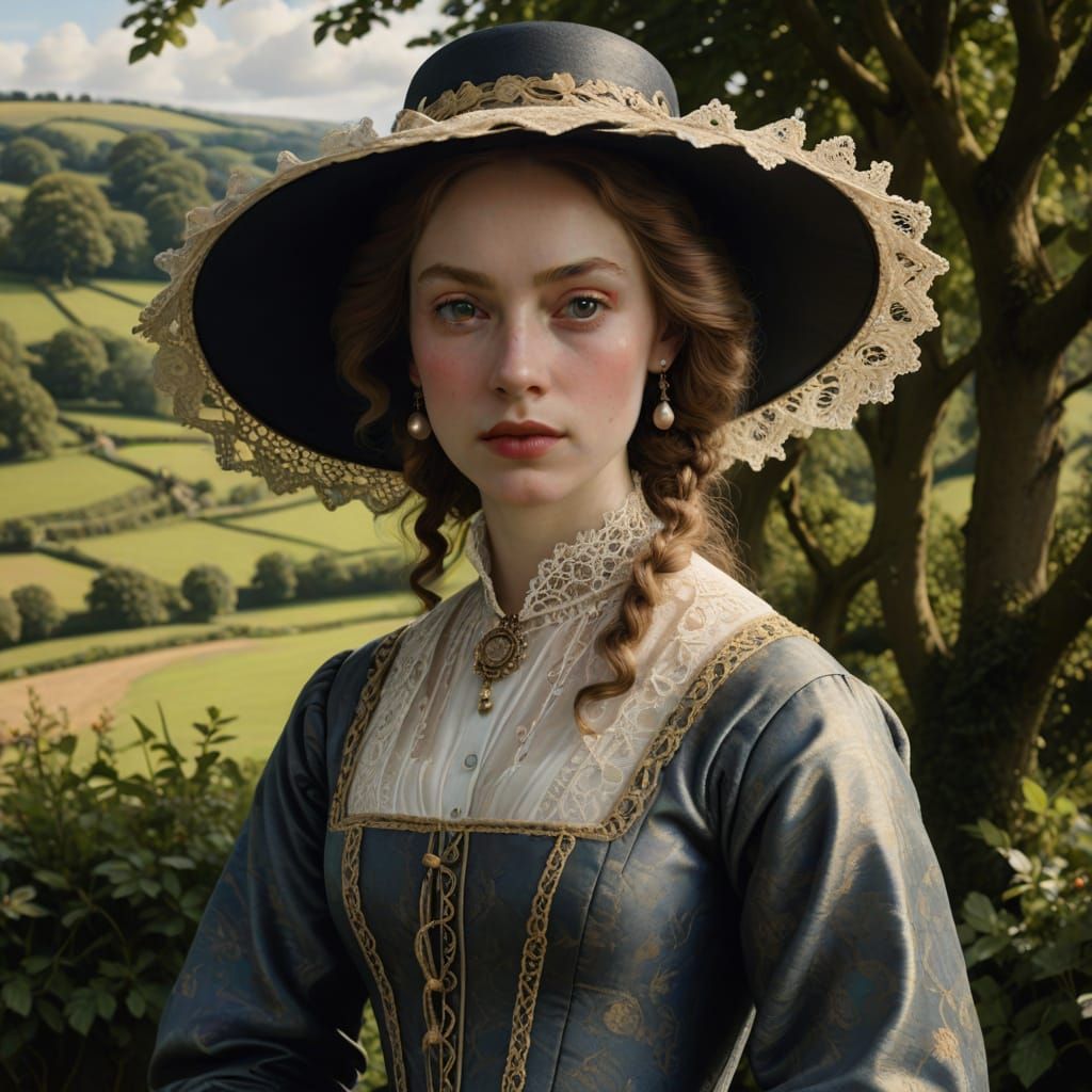 17th-Century English Beauty in Renaissance Attire