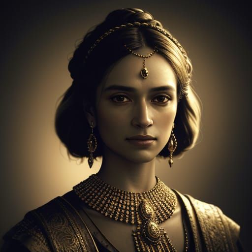 Hyperrealistic Portrait with Rembrandt Lighting and Golden G...