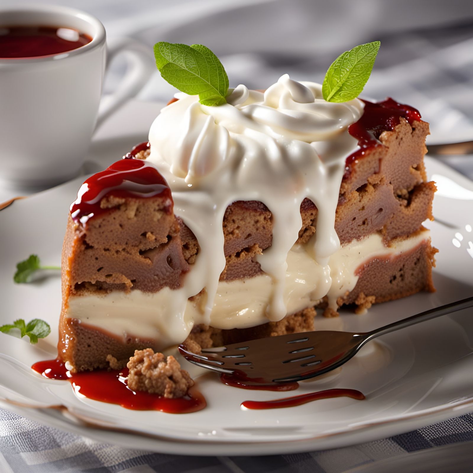 Realistic Meatloaf Cheesecake in Ultra Glossy Photo