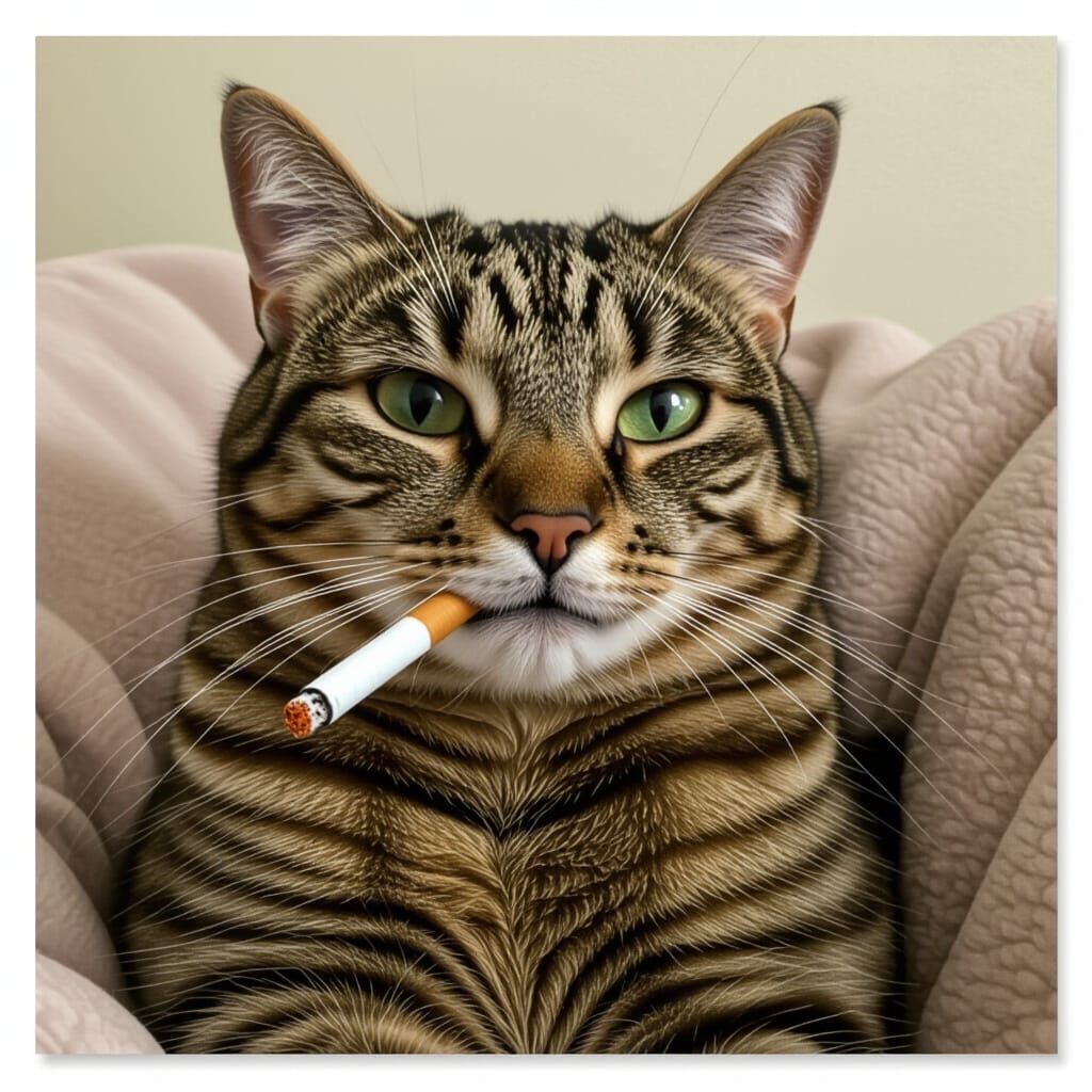 Smoking Cat: An AI-Generated Oddity