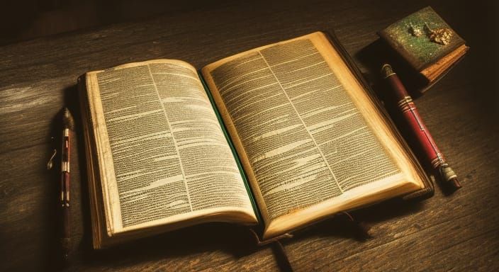 Mystical Ancient Tome Still Life with Dynamic Lighting