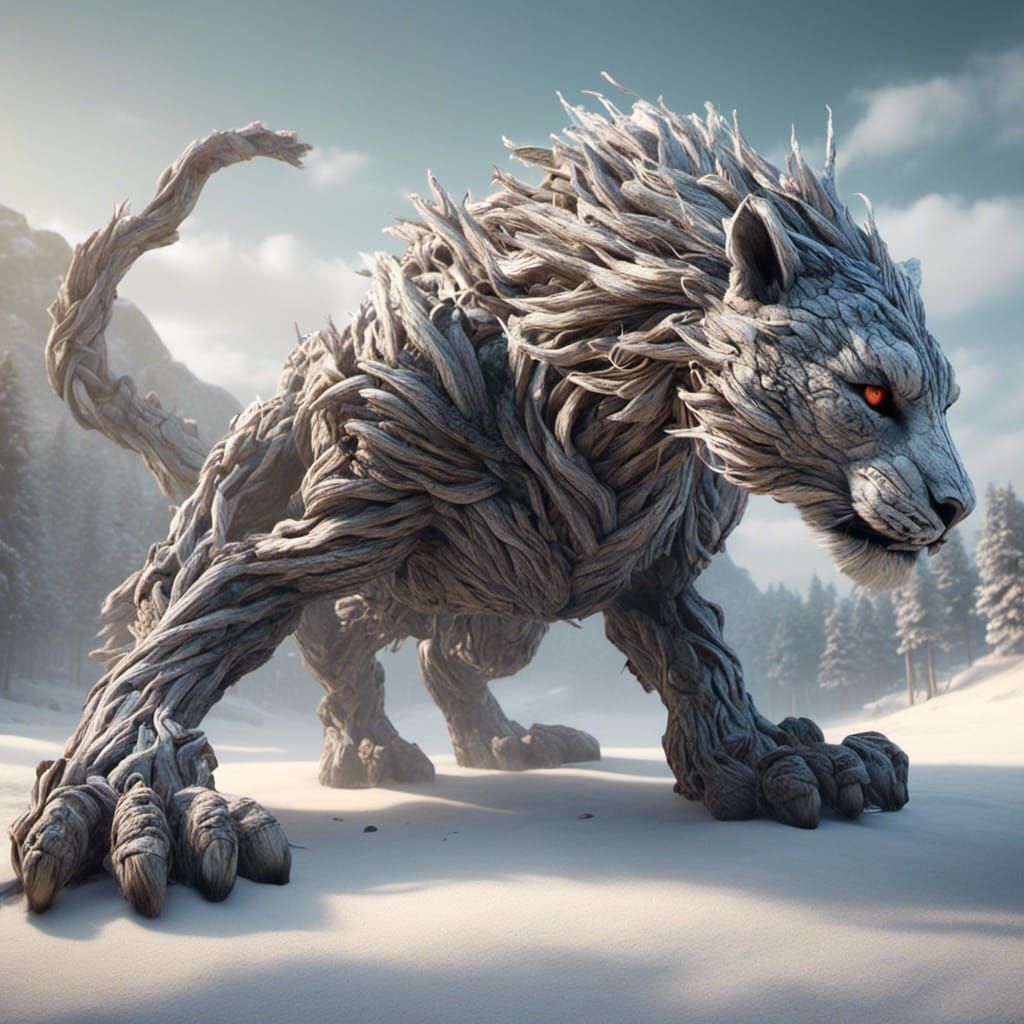 Snow Leopard Dragon Hybrid: AI Generated Creature