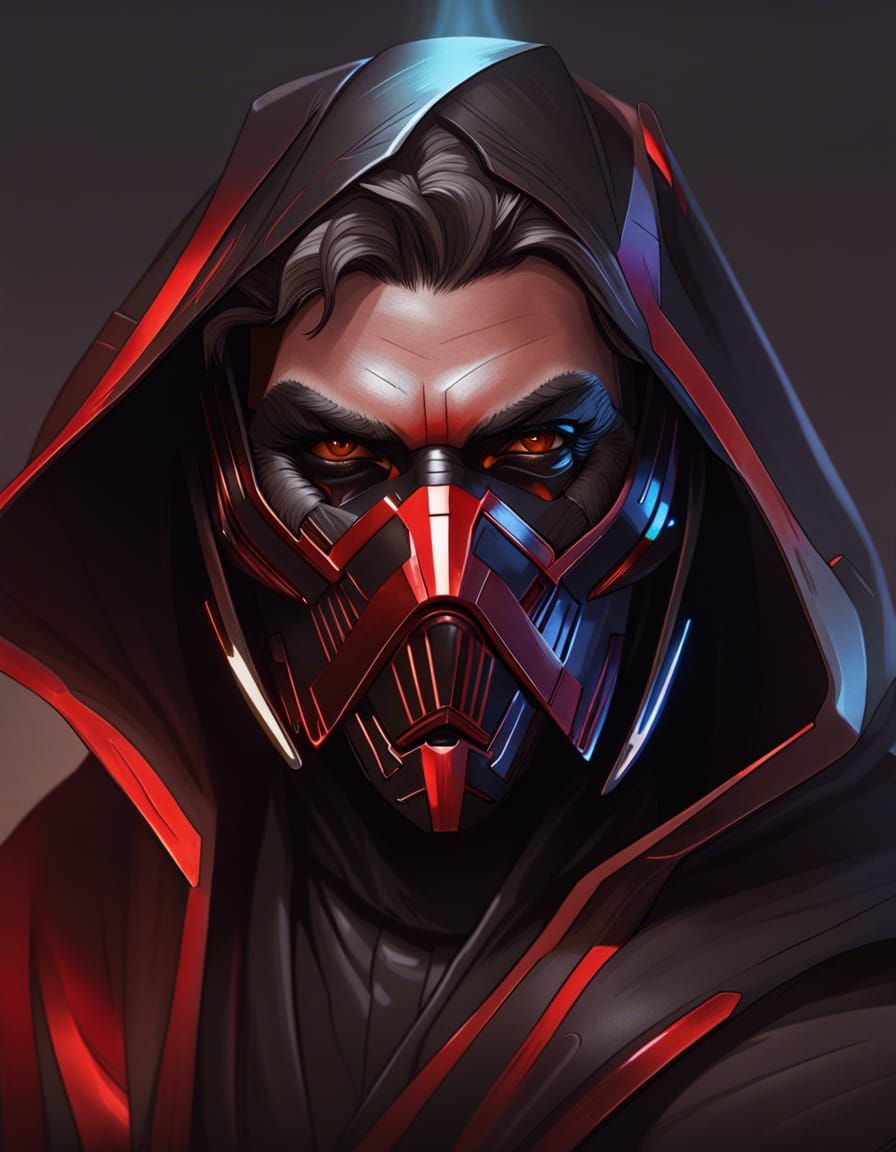 Futuristic Sith Warrior Portrait in 8K Resolution