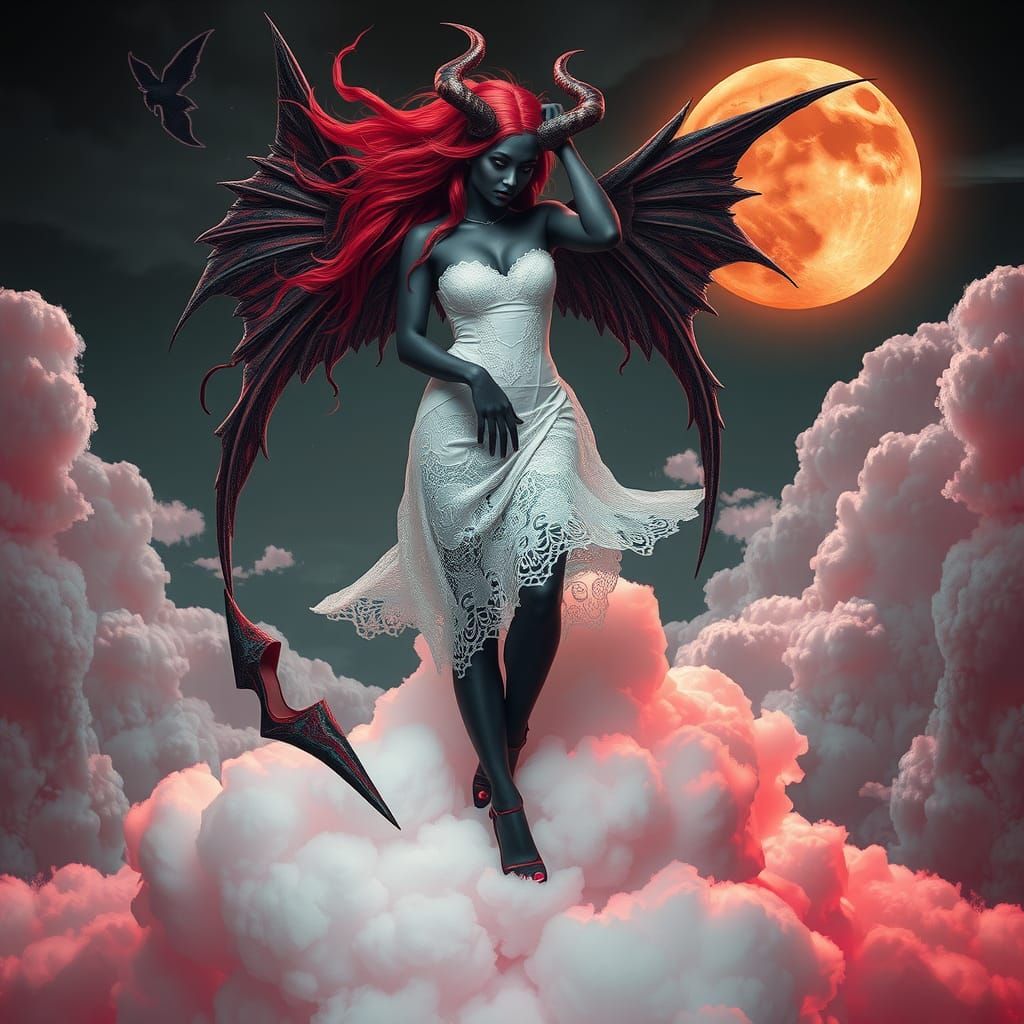 Demonic Angel on Candyfloss Cloud