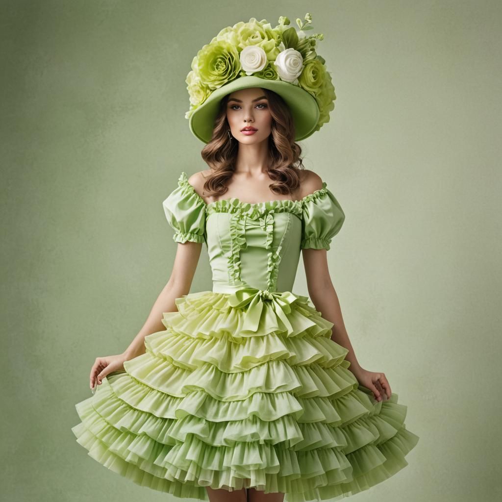 Key Lime Pie Inspired Fashion Portrait