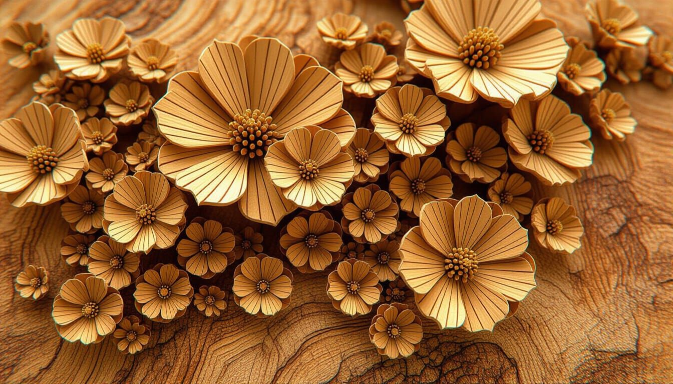 Intricate Wooden Sculpture Evokes Summer Happiness