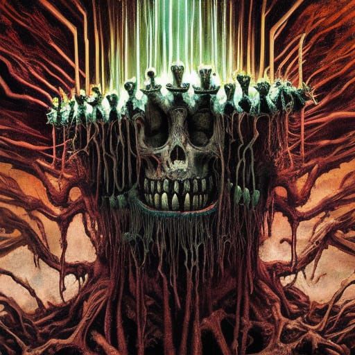 Crowned in Terror: A Pop Art Horror Fantasy