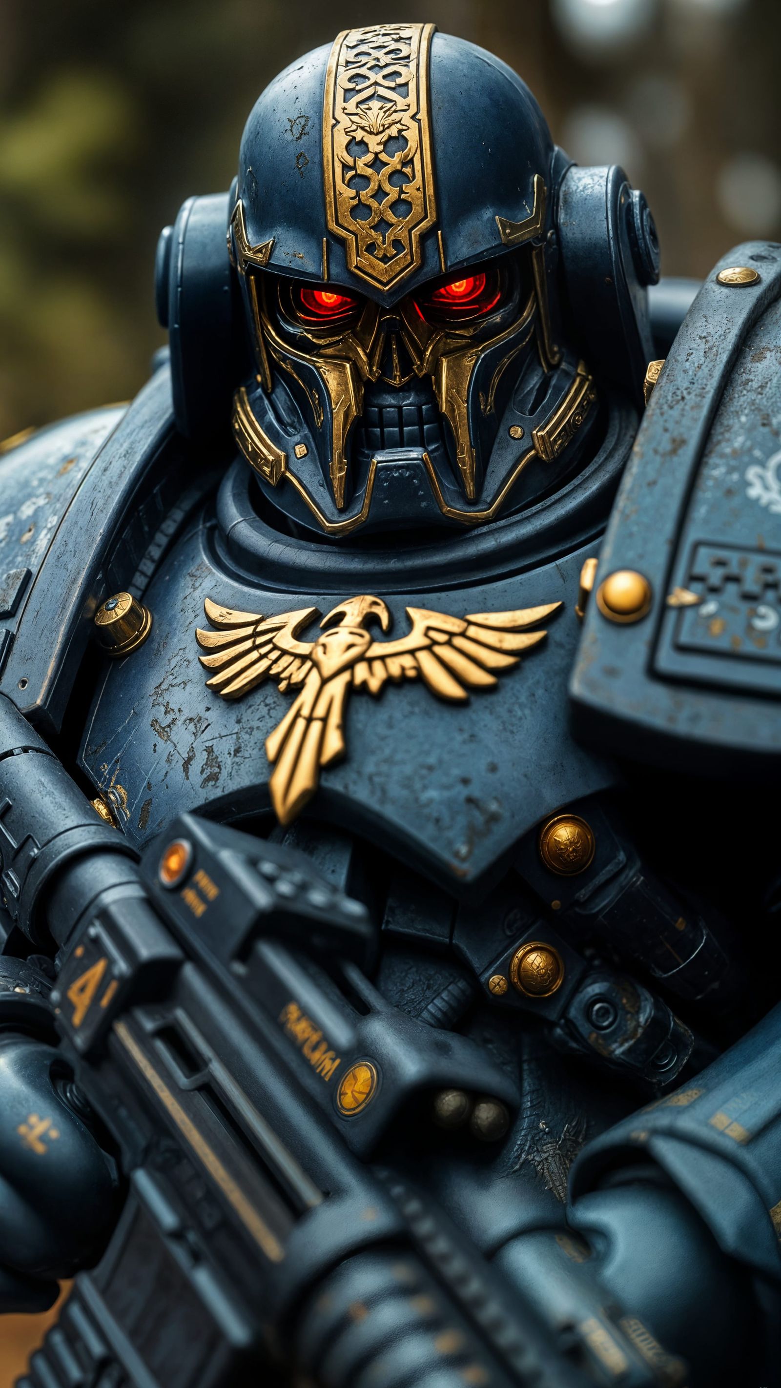 Warhammer 40K Ultramarine in Detailed Portrait