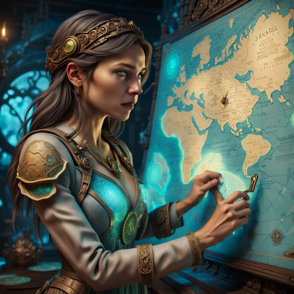 Bioluminescent Treasure Map to Hidden Land