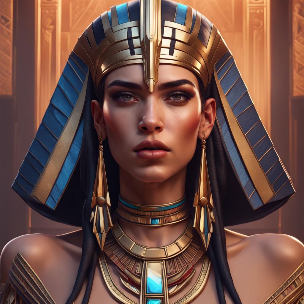 Egyptian Sith Empress Portrait in Art Nouveau Style