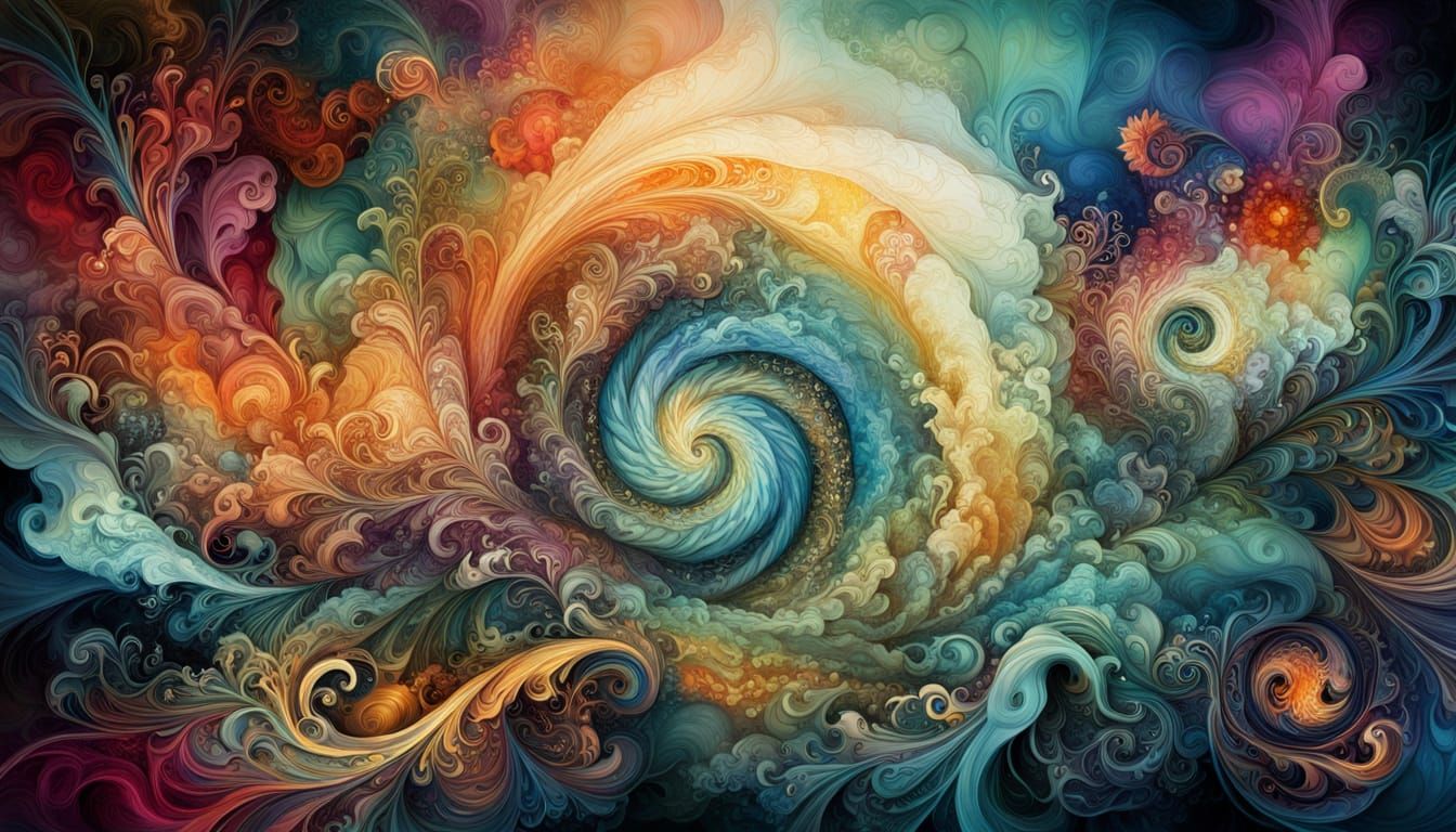 Abstract Surreal Velvet Disruption in Mixed Media