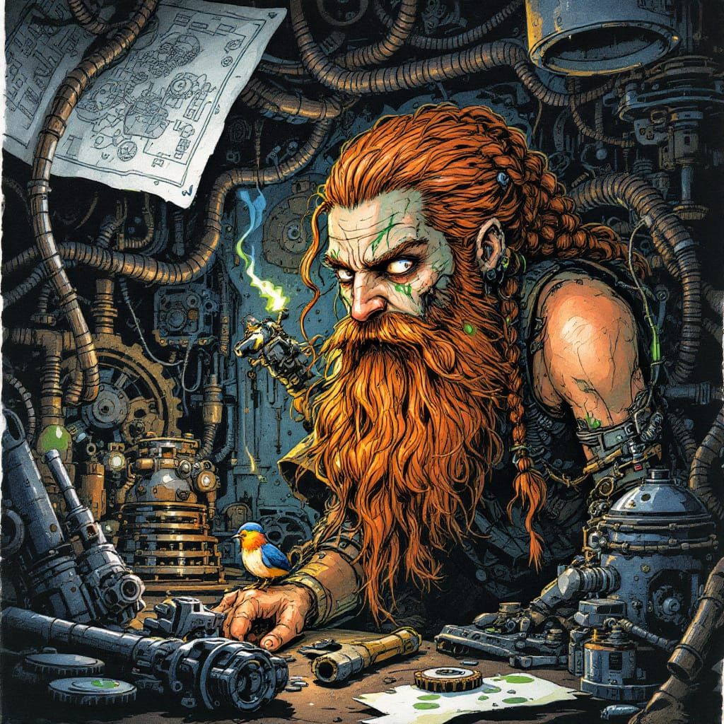 Gara in Hidden Workshop, Alcohol Ink Style