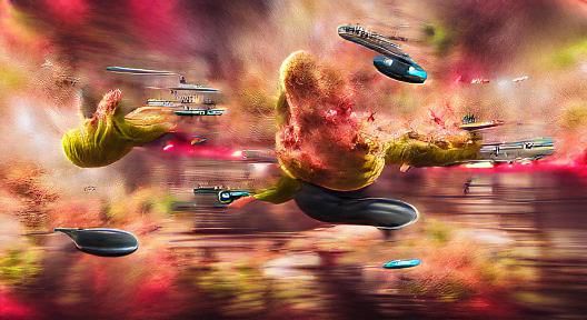 Captain Kirk Leaping into Action