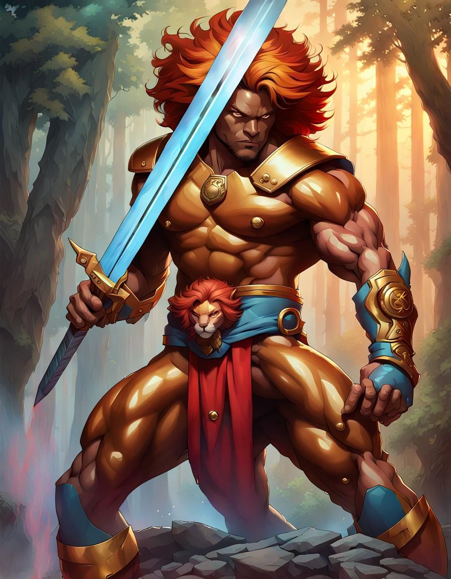 Thundercat, Lion-O wielding the legendary Sword of Omens 03