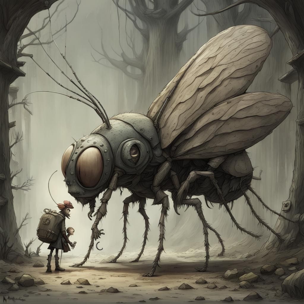 Monster Insect Training: Detailed Matte Painting