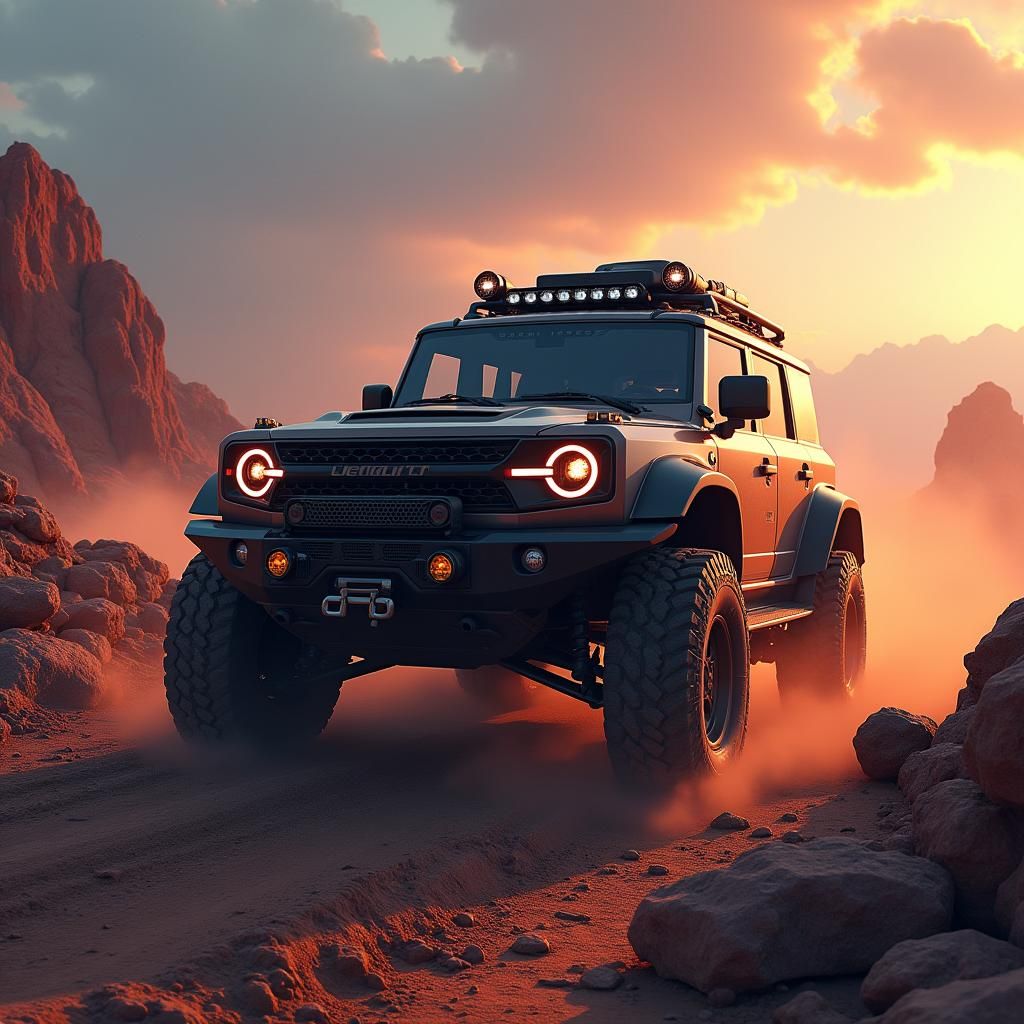 Jetour T2 Off-Road SUV in Fantasy Landscape
