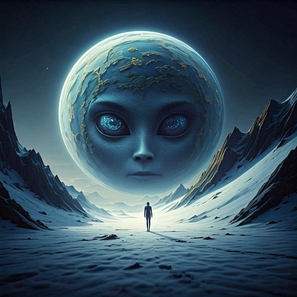 Alien Explorer Uncovers Frozen World