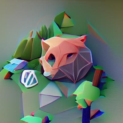 Low Poly Apple: Minimalist 3D Render