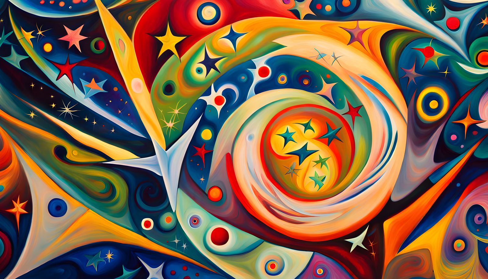 Iridescent Star Cluster Formation in Abstract Expressionism