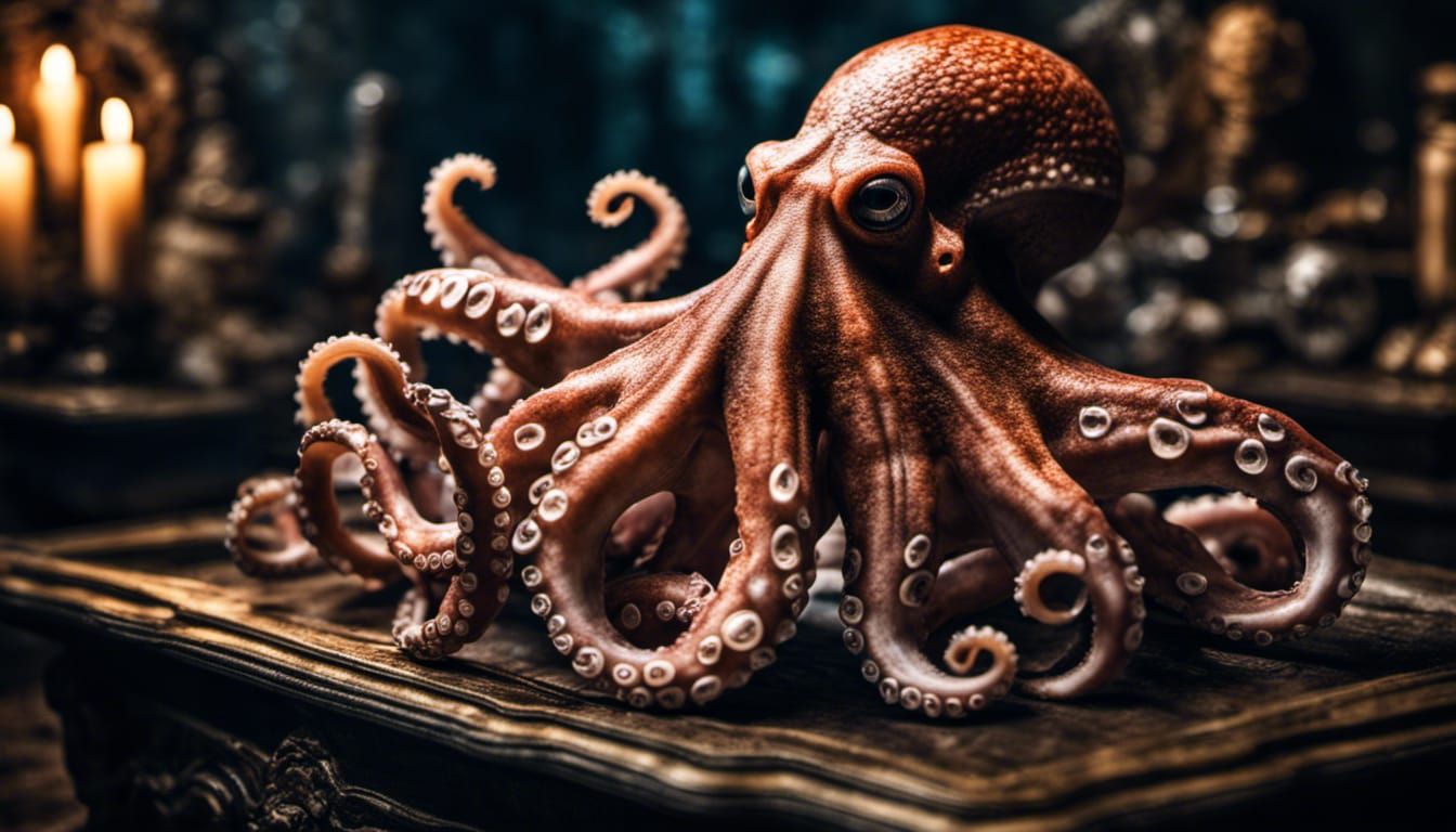 Octopus Wizard Casting a Time Control Spell