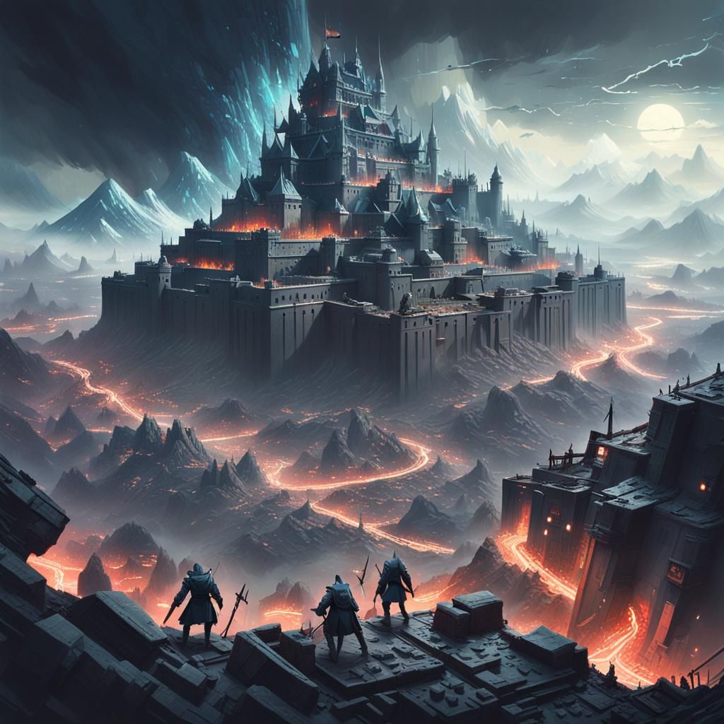 Cursed Kingdom Under Siege: Dark Fantasy Concept Art