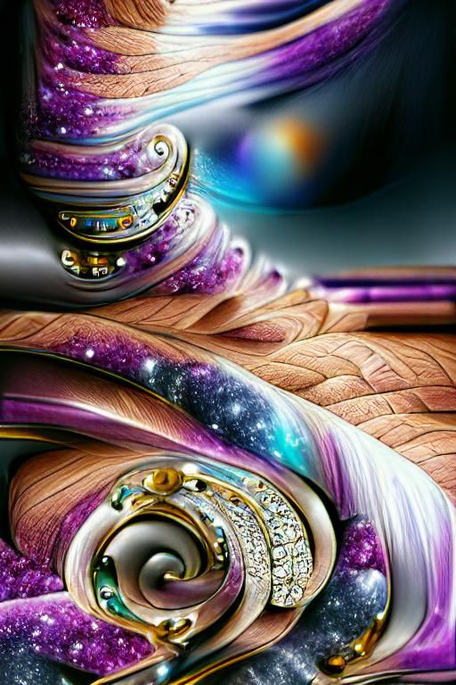 Ornate Spiral Galaxy in Fairytale Style