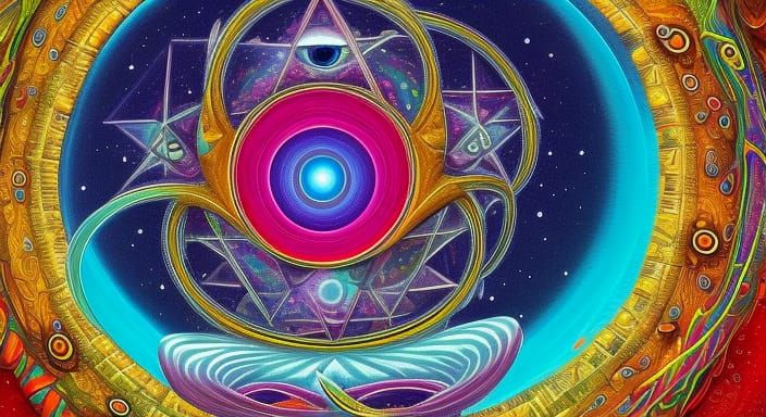 Cosmic All Seeing Eye in Ethereal Fantasy Style