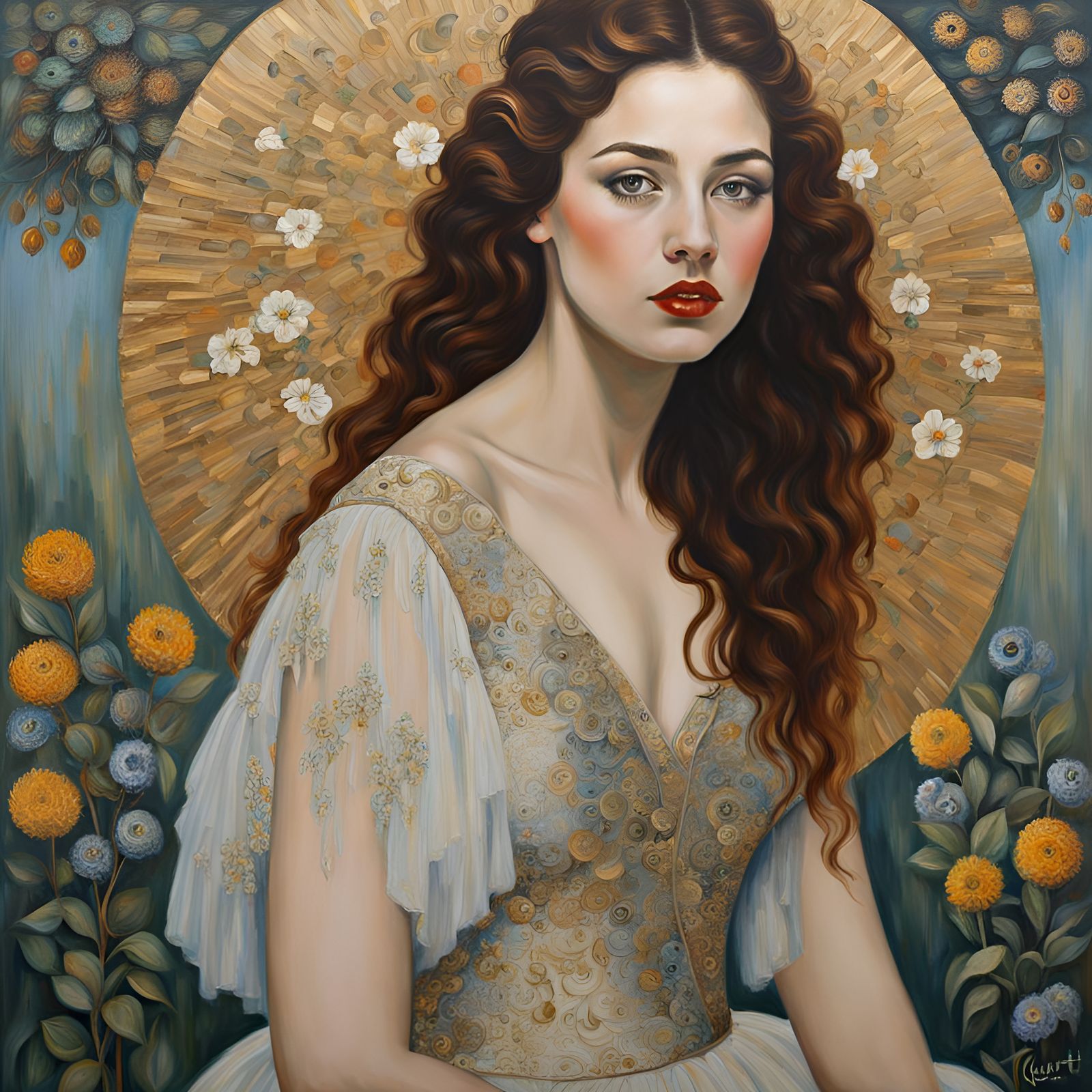 Oil Portrait of a French lady