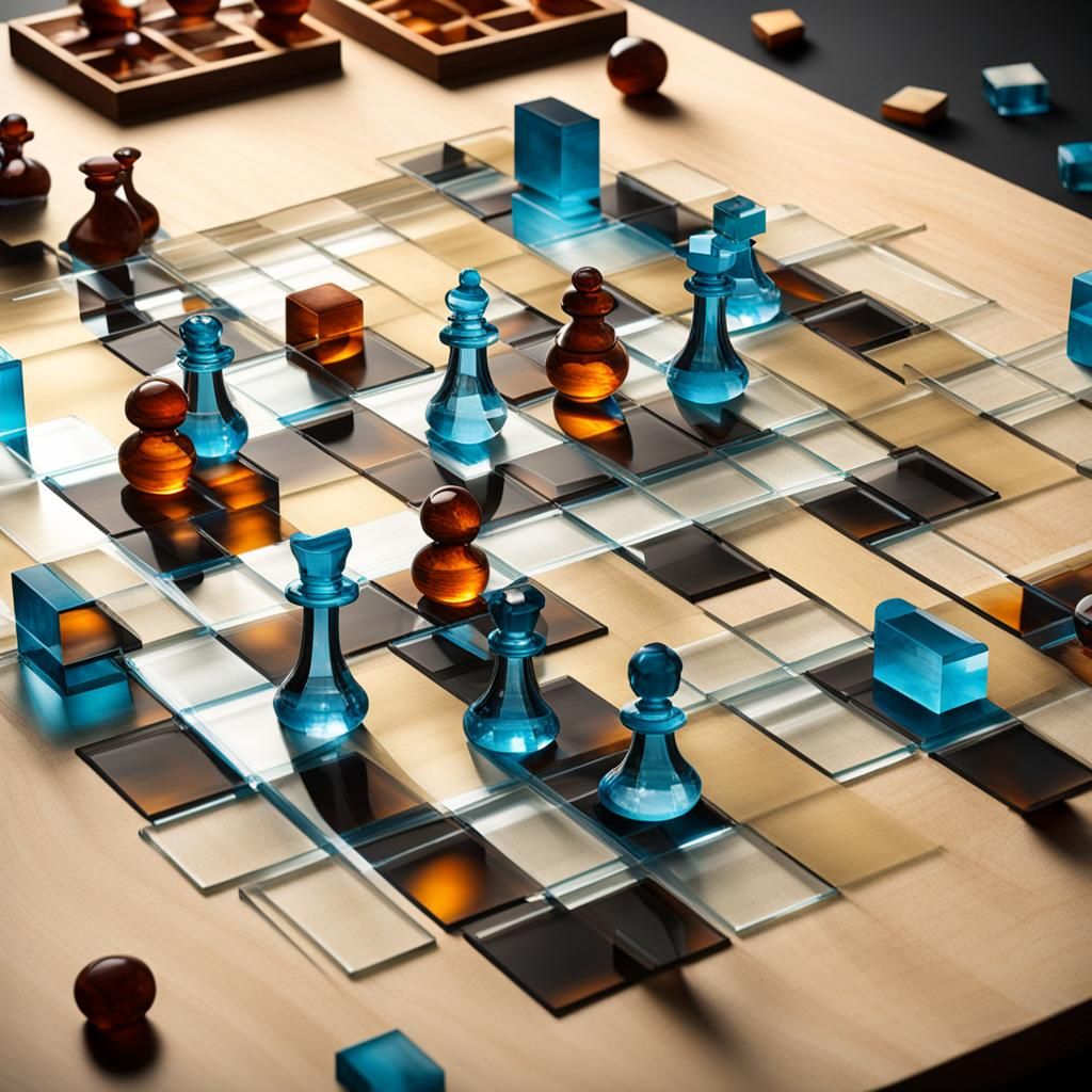 Elegant Transparent Crystal Chess Set