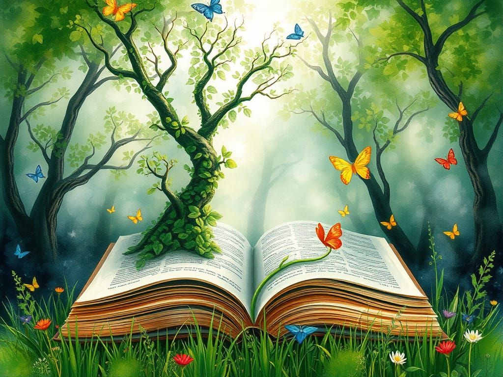 Mystical Watercolor Vines Unfurl into Dreamy Forest