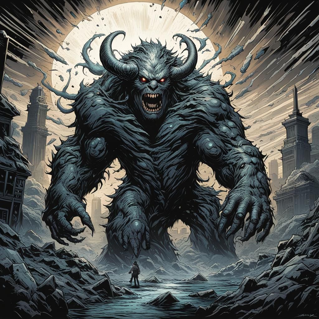 Stylized Monster in Comic Book Art